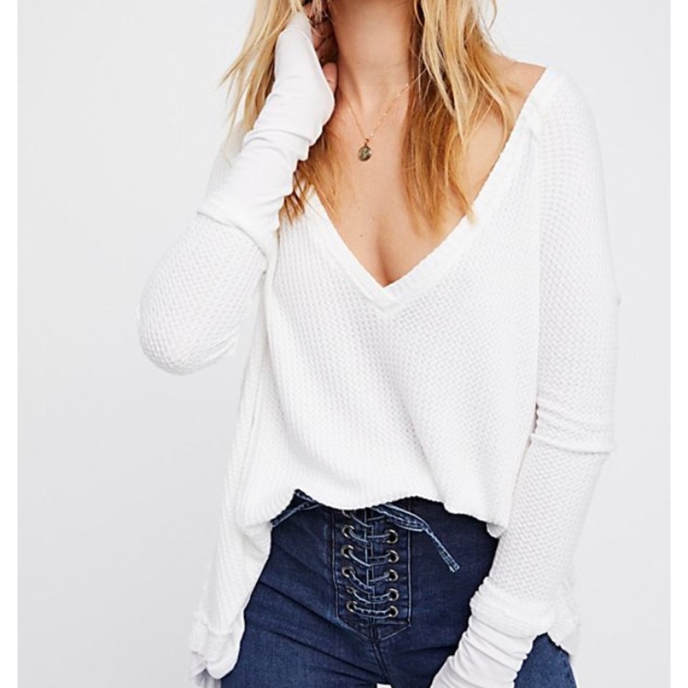 WE THE FREE - White Thermal Top